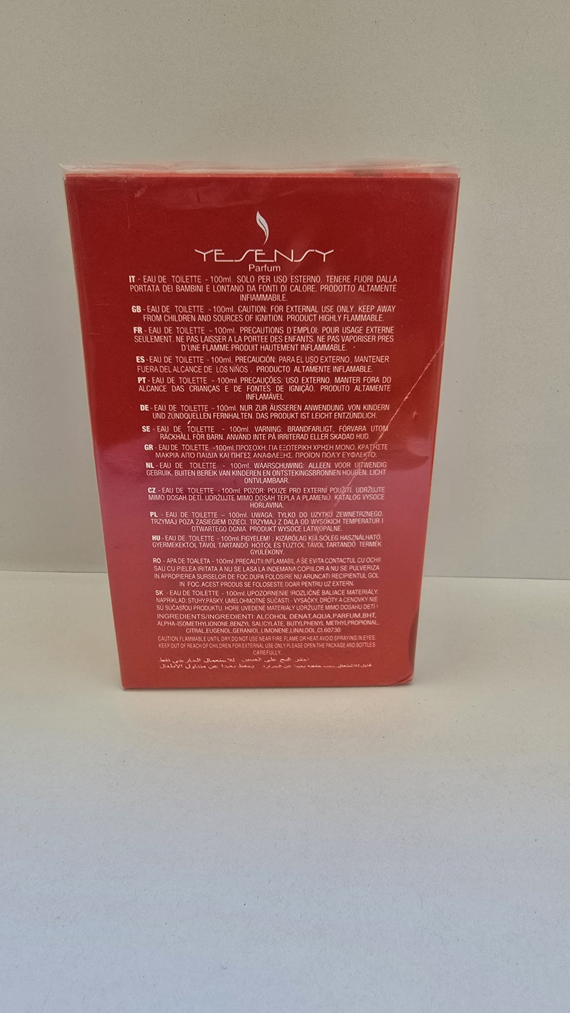 Official image of Eau de toilette ; Yesensy Parfum ; 17k Red published by OECD 3