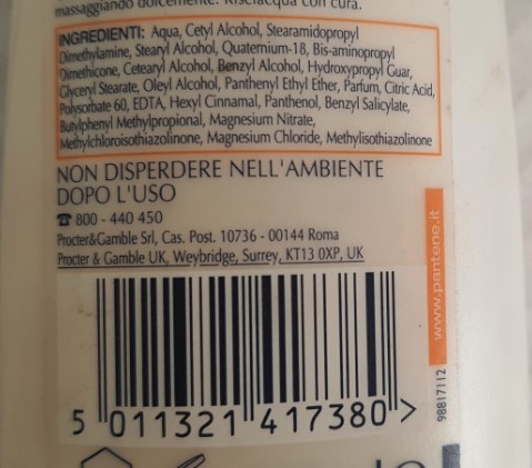Official image of Hair conditioner ; PANTENE PRO-V ; Definiti & Scalati published by OECD 2
