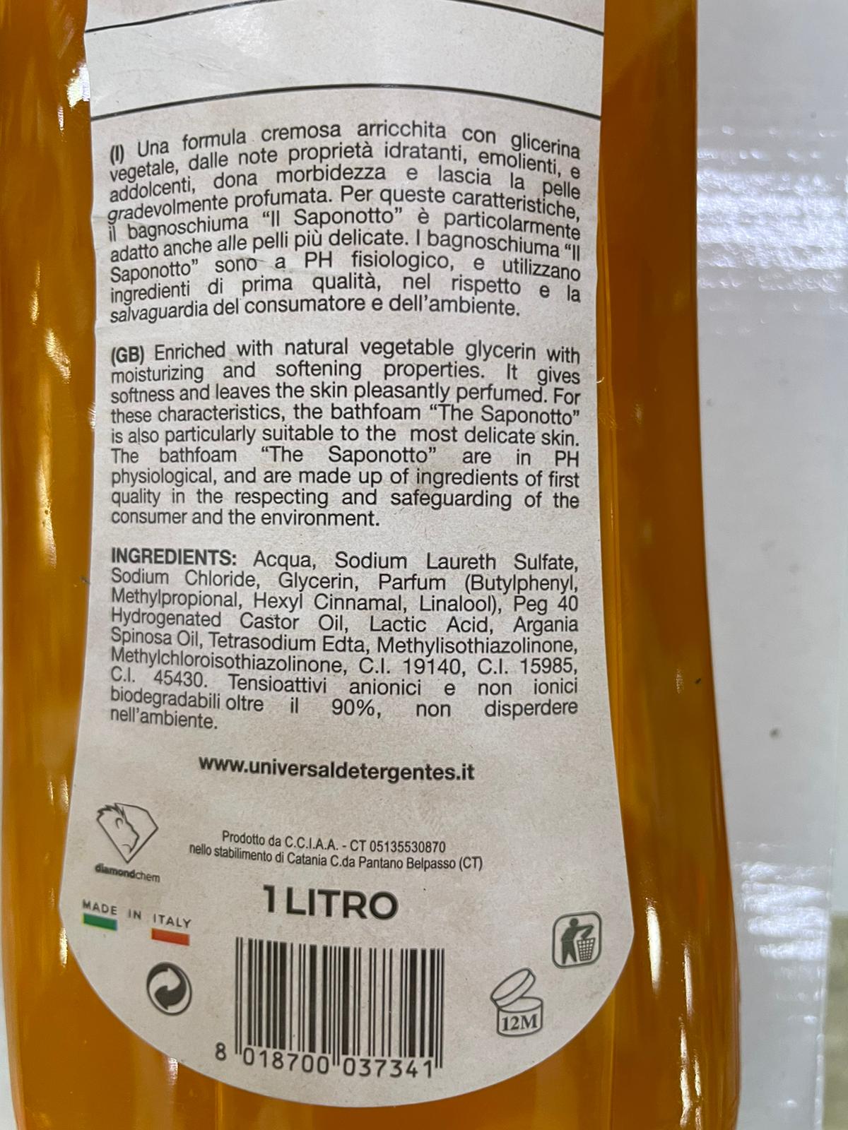 Official image of Bath foam ; IL SAPONOTTO® ; Olio di argan published by OECD 2