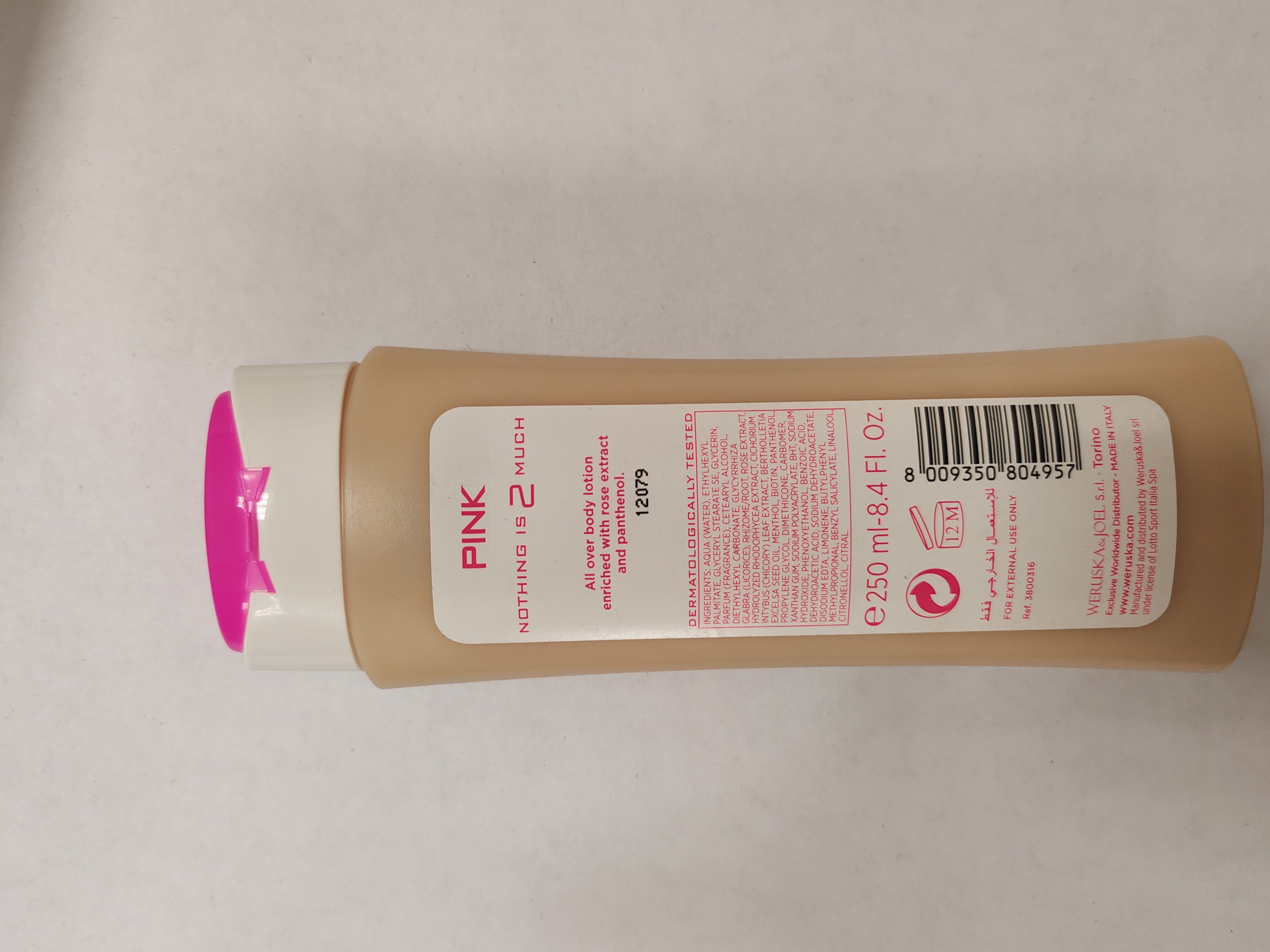Official image of Body lotion ; Lotto ; 2 pink for her published by OECD 2