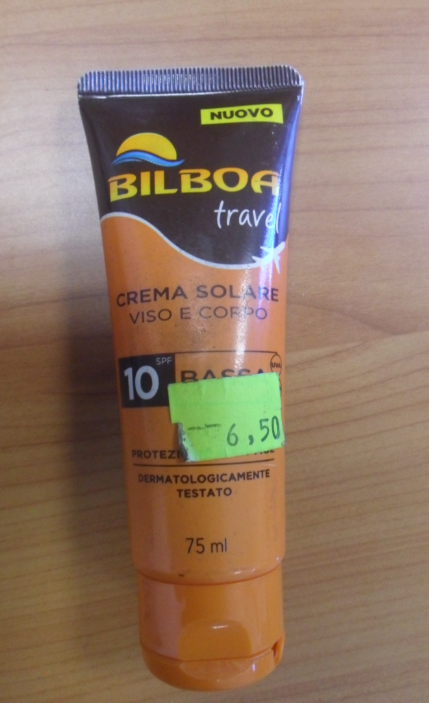 Official image of Sunscreen ; BILBOA ; Bilboa Travel - CREMA SOLARE VISO E CORPO published by OECD
