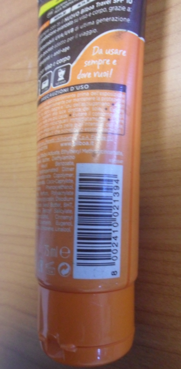 Official image of Sunscreen ; BILBOA ; Bilboa Travel - CREMA SOLARE VISO E CORPO published by OECD 3