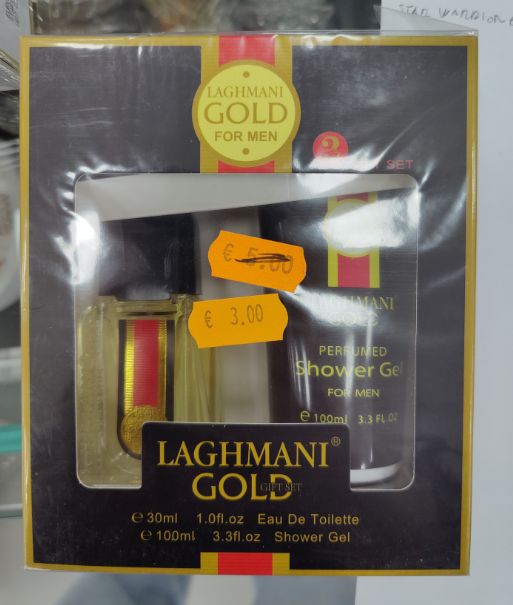 Official image of Cosmetics set ; Perfume London ; Laghmani Gold published by OECD