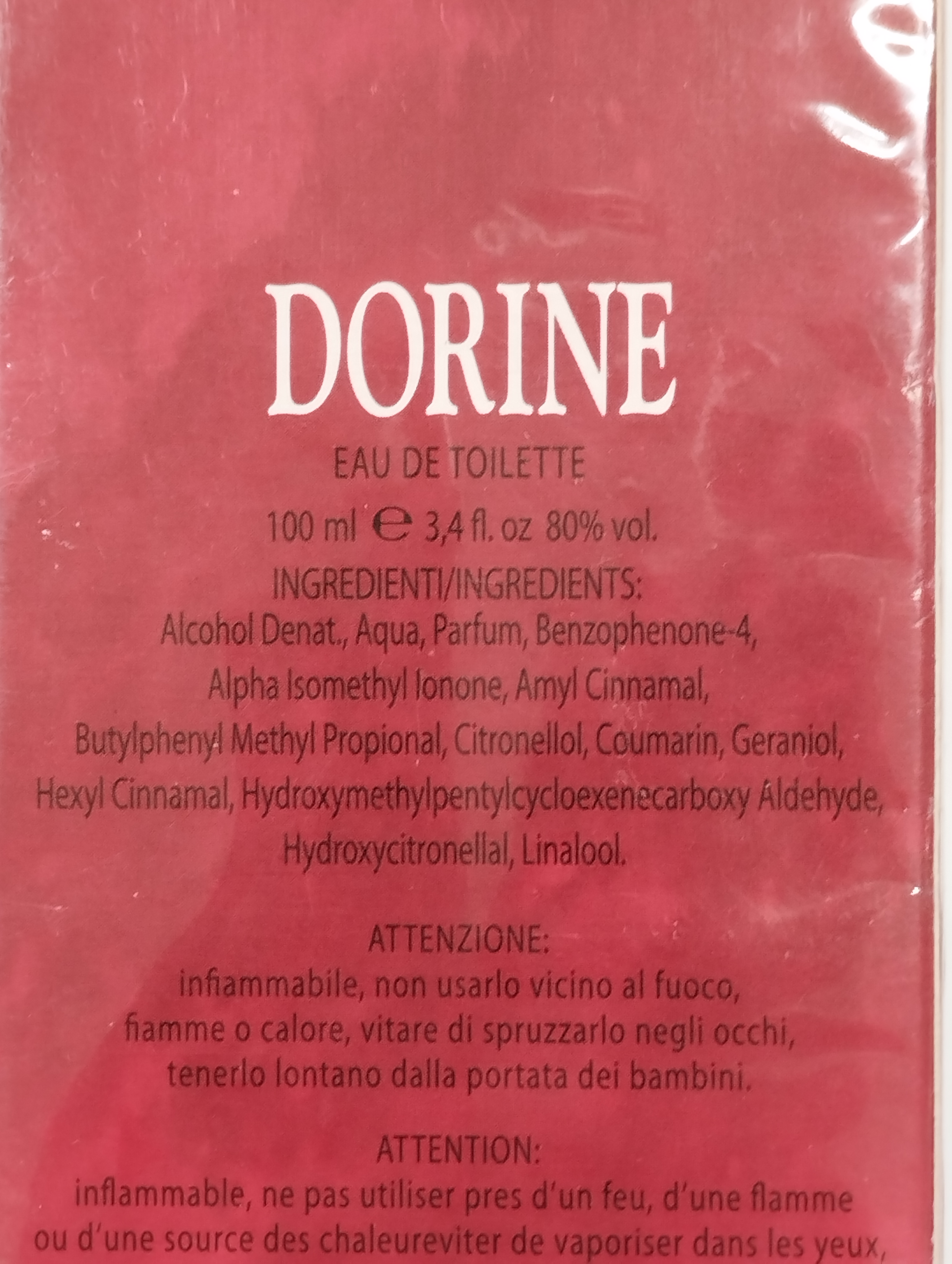 Official image of Eau de toilette ; Comin parfum ; Dorine published by OECD 2
