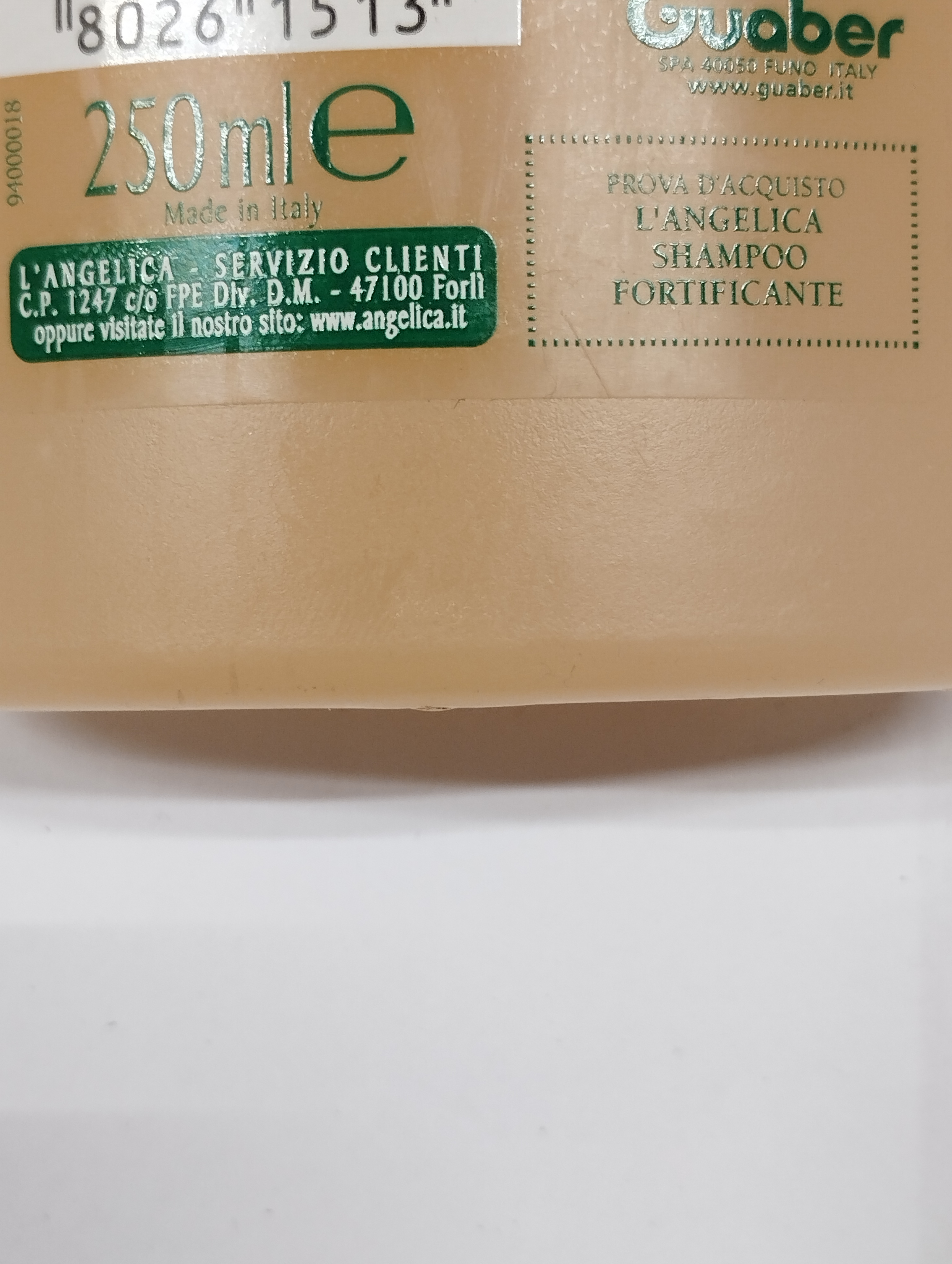 Official image of Shampoo ; L'angelica ; Phytoshampoo fortificante published by OECD 2