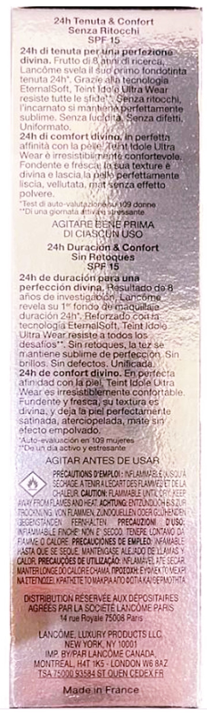 Official image of Moisturising cream ; Lancome Paris ; Miracle Air De Teint published by OECD 3