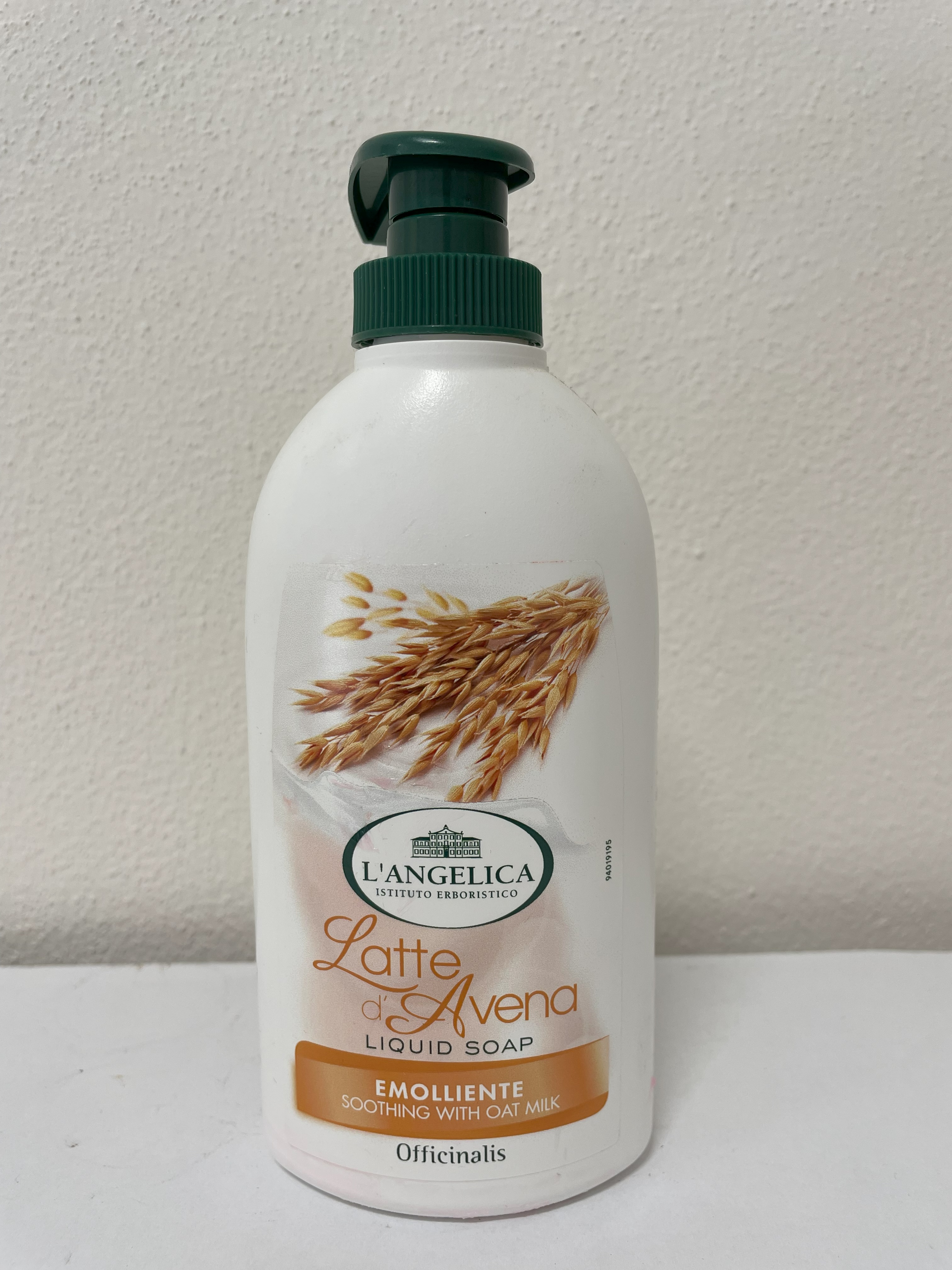 Official image of Liquid soap ; L'angelica ; Latte d'Avena published by OECD