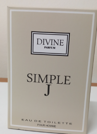 Official image of Eau de toilette ; Divine Parfum ; Simple J published by OECD