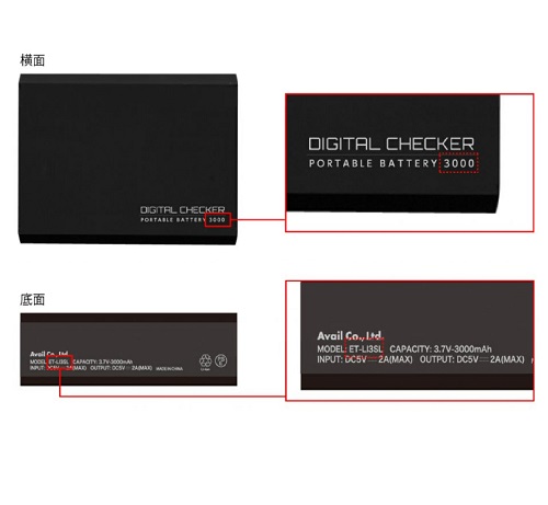 Official image of Lithium-ion battery charger Lithium charger (3000mAh) portable battery (Avail brand) published by OECD 2