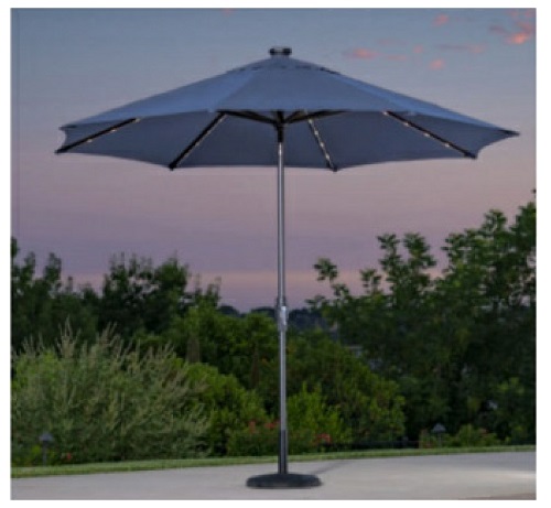Official image of Parasol (with LED light, solar rechargeable), SUNVILLA Parasol with LED light published by OECD