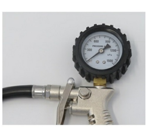 Official image of TRUSCO tire gauge gun type 1400kPa US style valve type published by OECD 2