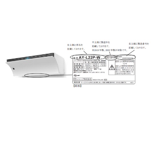 Official image of Air conditioner indoor unit (Sharp) published by OECD 2