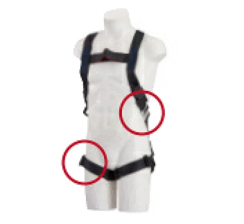 Official image of Full-harness type fall-prevention tool published by OECD