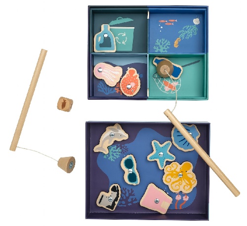 Official image of BLÅVINGAD fishing games, multi-color published by OECD