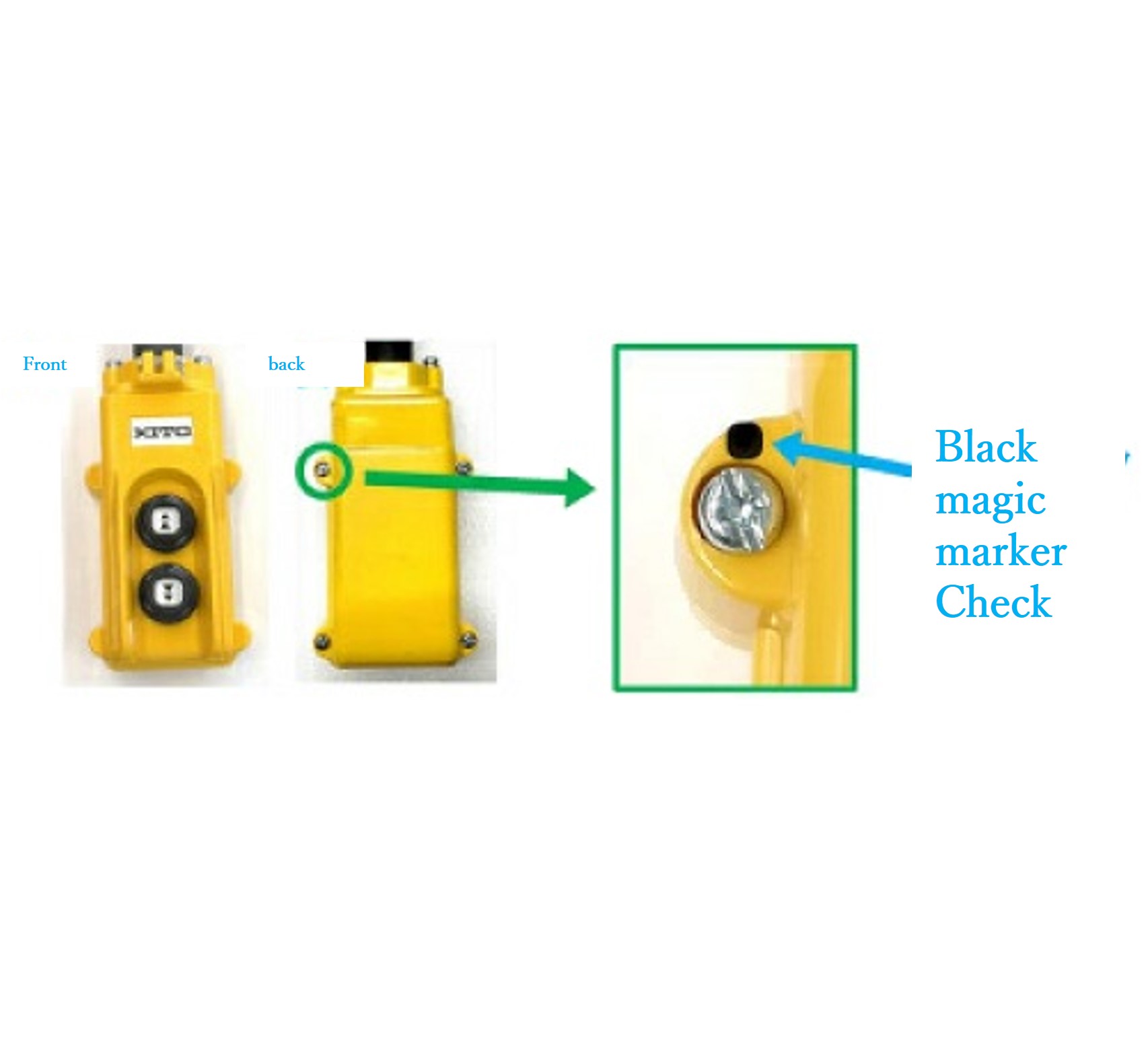 Official image of KITO electric chain block KITO select two-speed push button, Makita chain hoist Makita push button published by OECD 4