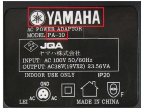 Official image of AC adapter for analogue mixer published by OECD 2