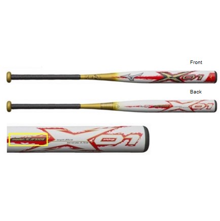 Official image of Product category : Baseball bat made of fiber-reinforced plastic (FRP) Product name : Baseball bat made of fiber-reinforced plastic (FRP) for softball No. 3 leather and rubber ball, X01 published by OECD