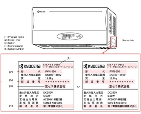 Official image of Power conditioner (for solar power generation systems) Econoline 550 published by OECD 2