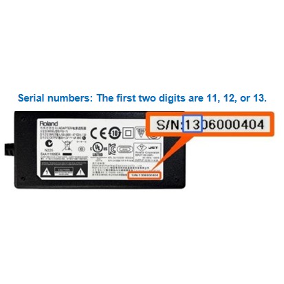Official image of AC adapter (for musical instruments) published by OECD 2