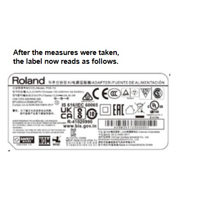 Official image of AC adapter (for musical instruments) published by OECD 3