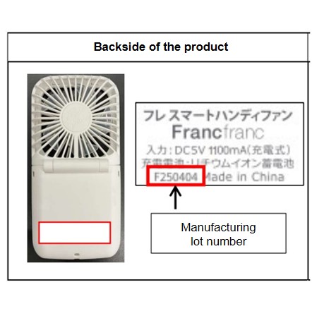 Official image of Rechargeable portable fan FRAIS SMART HANDY FAN 2025 published by OECD 4
