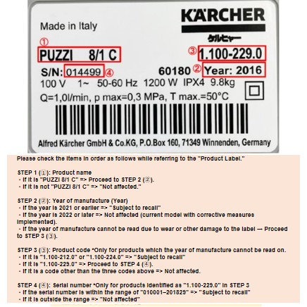 Official image of Electric vacuum cleaner (Washing type) Carpet Rinse Cleaner (Kärcher) published by OECD 3