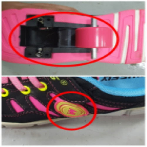 Official image of Wheeled shoes for children published by OECD 2